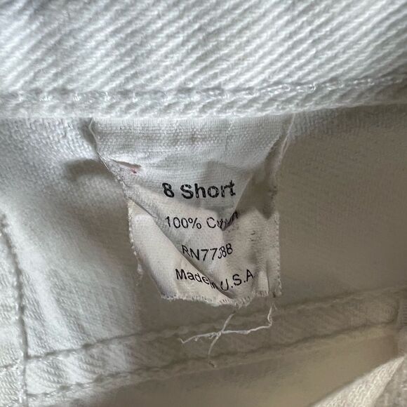 J. Crew straight leg distressed denim jeans white size 8 short - Picture 14 of 14